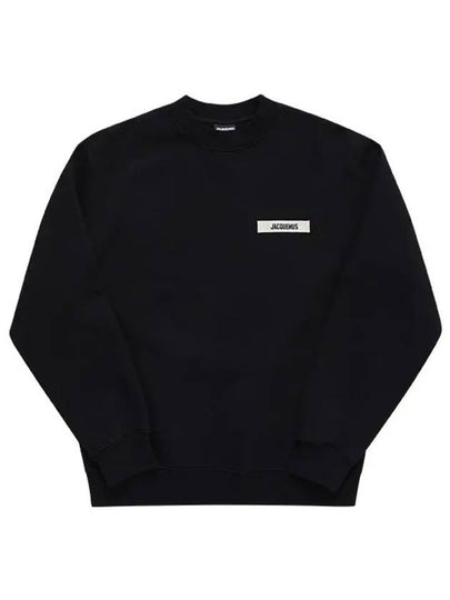 Le Gros Grain Logo Sweatshirt Black - JACQUEMUS - BALAAN 2