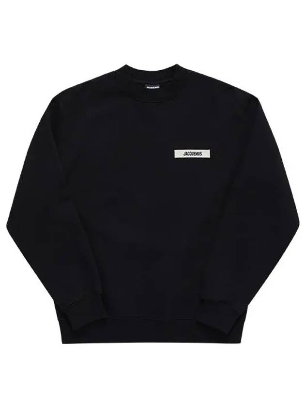 Le Gros Grain Logo Sweatshirt Black - JACQUEMUS - BALAAN 4