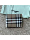 Vintage Check Heelfold Half Wallet Beige - BURBERRY - BALAAN 2