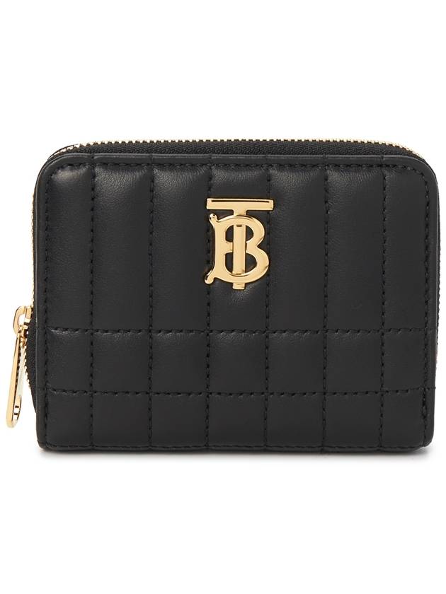 Lola Zipper Quilted Leather Half Wallet Black - BURBERRY - BALAAN 2