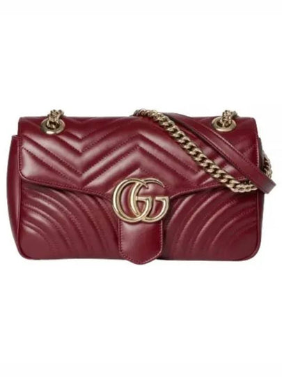 GG Marmont Small Leather Shoulder Bag Red - GUCCI - BALAAN 2