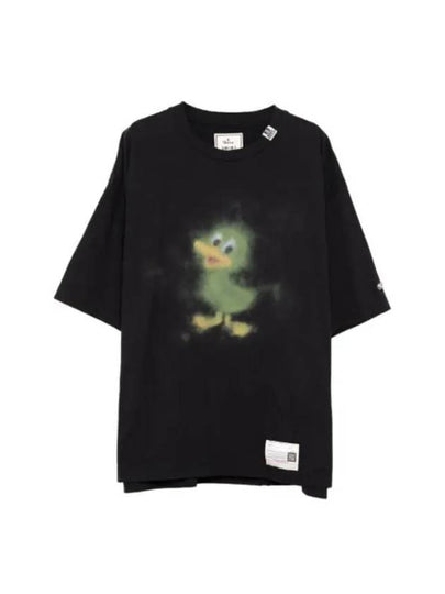 Duck Print Short Sleeve T-Shirt Black - MIHARA YASUHIRO - BALAAN 2