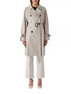 Titrench Water Repellent Double Breasted Button Trench Coat Beige - MAX MARA - BALAAN 2