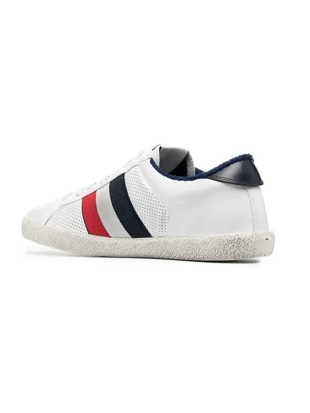 Tricolor Stripe Punching Low Top Sneakers Ivory - MONCLER - BALAAN 5