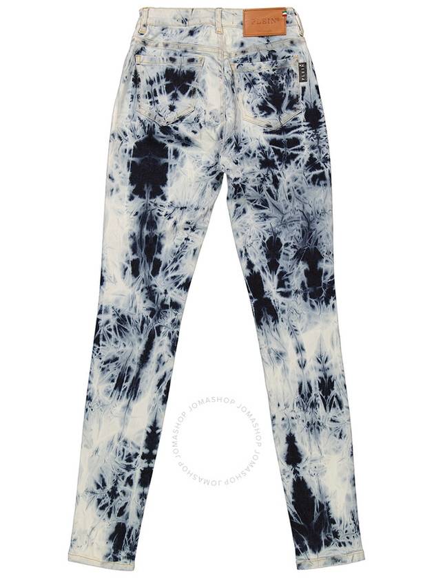 Philipp Plein Bleached Denim High-Waist Jeggings, Waist Size 25" - PHILIPP PLEIN - BALAAN 2