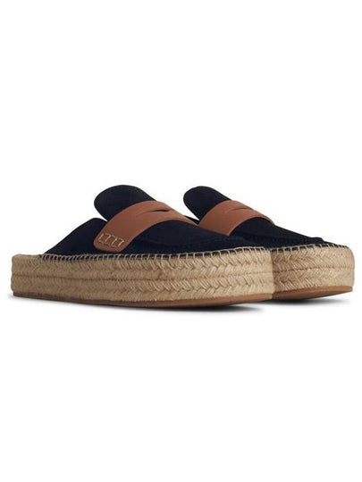 JW Anderson 'Espadrillas' Navy Suede Slippers - JW ANDERSON - BALAAN 2