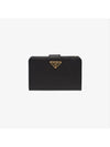 Small Saffiano Half Wallet Black - PRADA - BALAAN 2