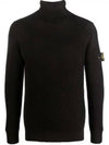 Wappen Patch Wool Turtleneck Black - STONE ISLAND - BALAAN 2