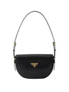 Arque Leather Shoulder Bag Black - PRADA - BALAAN 2