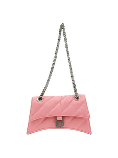 Crush Quilted Small Leather Cross Bag Pink - BALENCIAGA - BALAAN 1