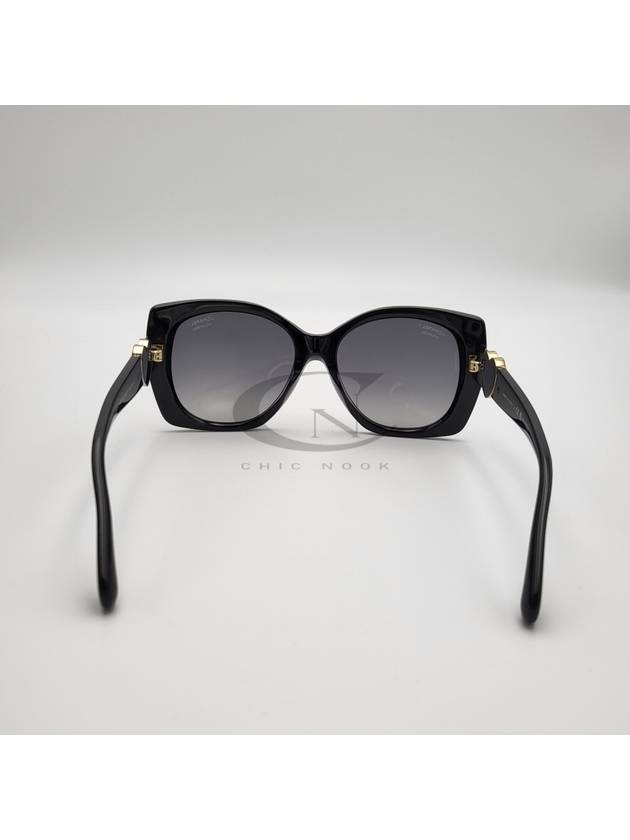 Square Sunglasses Acetate Black Frame Asian Fit - CHANEL - BALAAN 8