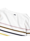 Logo Stripe Long Sleeve T-Shirt White - BARBOUR - BALAAN 8