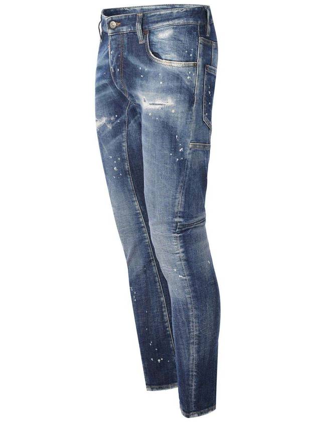 Distressed Skinny Jeans Blue - DSQUARED2 - BALAAN 3