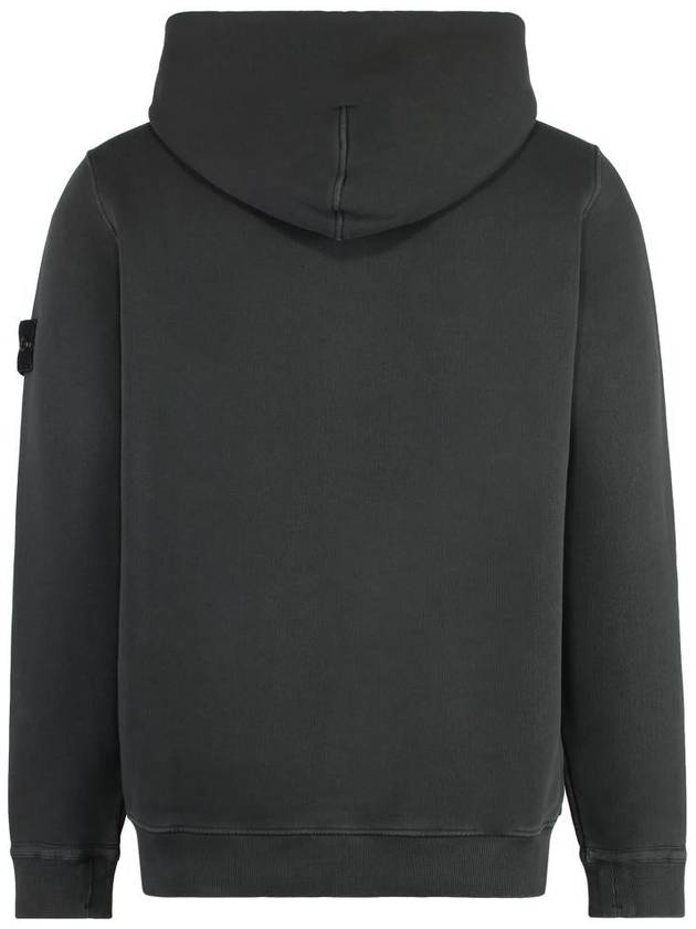 Logo Patch Zip-Up Hoodie Dark Grey - STONE ISLAND - BALAAN 3