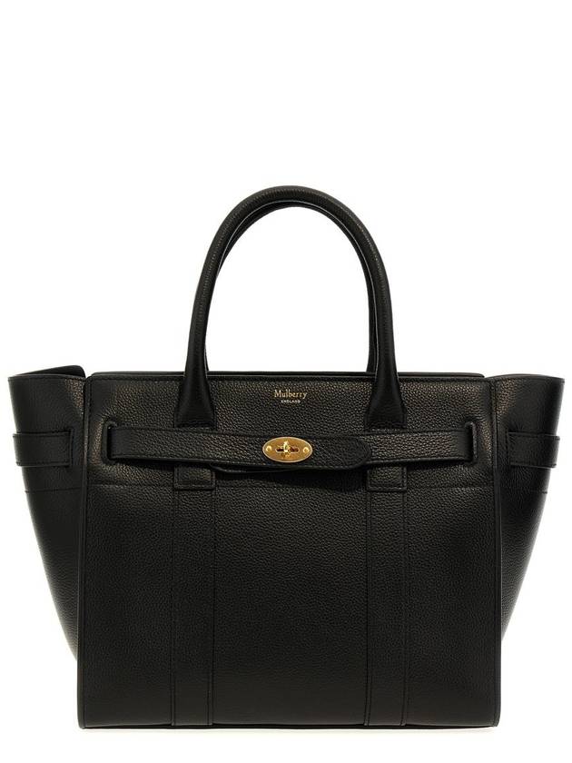 Small Classic Grain Zipper Tote Bag Black - MULBERRY - BALAAN 2