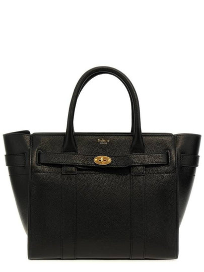 Small Classic Grain Zipper Tote Bag Black - MULBERRY - BALAAN 2