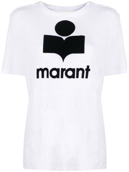 Women s Zwell Linen Short Sleeve T Shirt TS0001FB A1N09E 20WH - ISABEL MARANT - BALAAN 1