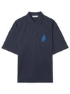 Anchor Patch Polo Shirt Dark Blue - JW ANDERSON - BALAAN 2