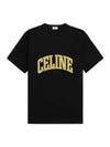 Loose Cotton Jersey Short Sleeve T-Shirt Black - CELINE - BALAAN 2