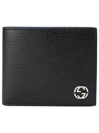 GG Interlocking Two Tone Half Wallet Black - GUCCI - BALAAN 2