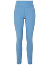 High Waist Mixed Ribbed Leggings Blue - TOMMY HILFIGER - BALAAN 1