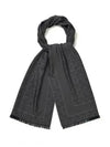 Monogram Jacquard Stole Muffler Black - SALVATORE FERRAGAMO - BALAAN 2