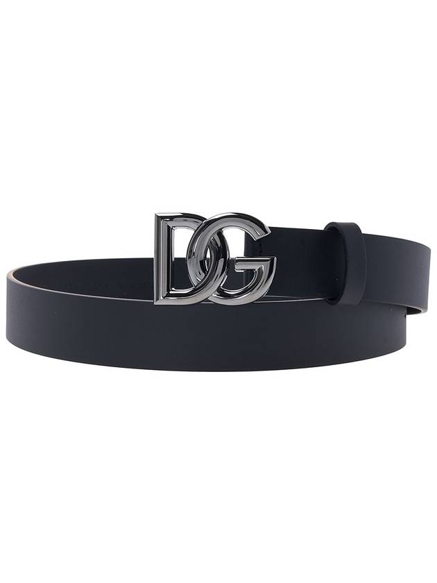 Logo Leather Belt Black - DOLCE&GABBANA - BALAAN 2