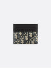 Oblique Jacquard Grained Leather Card Wallet Black - DIOR - BALAAN 2