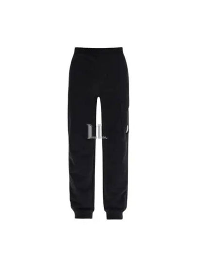 Diagonal Raised Fleece Track Pants Black - CP COMPANY - BALAAN 2