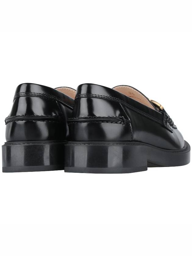 Brushed Leather Chain Loafers Black - TOD'S - 6