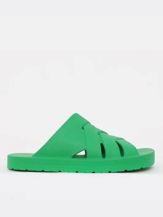 Flintston Intrecciato Matte Rubber Sandals Parakeet - BOTTEGA VENETA - BALAAN 2