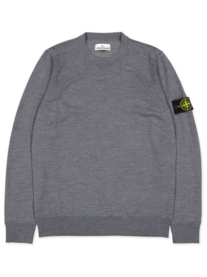 Light Wool Crewneck Knit Top Grey - STONE ISLAND - BALAAN 2