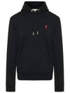 Red Heart Logo Classic Cotton Hoodie Black - AMI - BALAAN 2