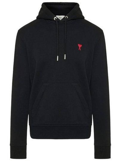 Red Heart Logo Classic Cotton Hoodie Black - AMI - BALAAN 2