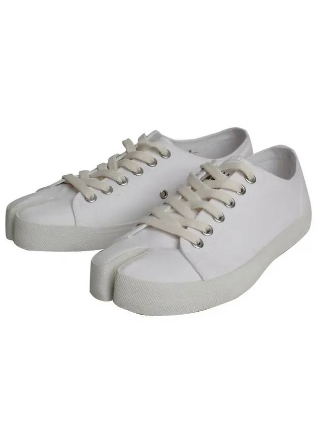 Tabi Canvas Low Top Sneakers White - MAISON MARGIELA - BALAAN 3