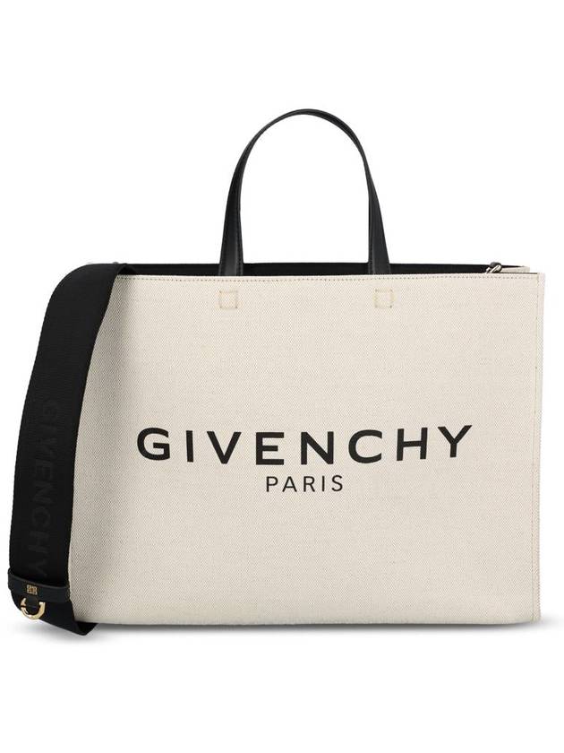 G Logo Canvas Medium Tote Bag Beige - GIVENCHY - BALAAN 2