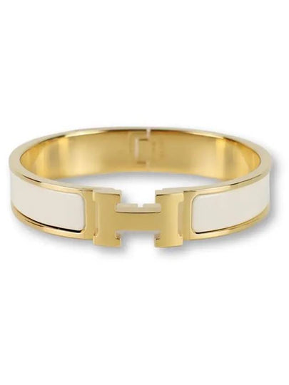 Clic H Bracelet Gold Creme - HERMES - BALAAN 2