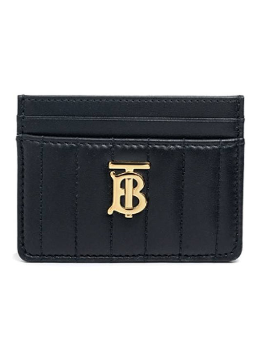 Quilted Leather Lola Card Case Black Light Gold - BURBERRY - BALAAN 2