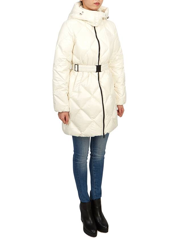 Women s Goose Down Long Padded Conza Hood Detachable Diamond Quilted Jacket VDDJ95636 BGL - DUVETICA - BALAAN 6