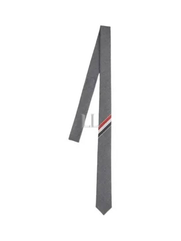 Three-Line Engineer Stripe Wool  Neck Tie Dark Grey - THOM BROWNE - BALAAN 2