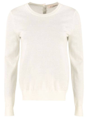 Iberia Pullover Knit Top White - TORY BURCH - BALAAN.