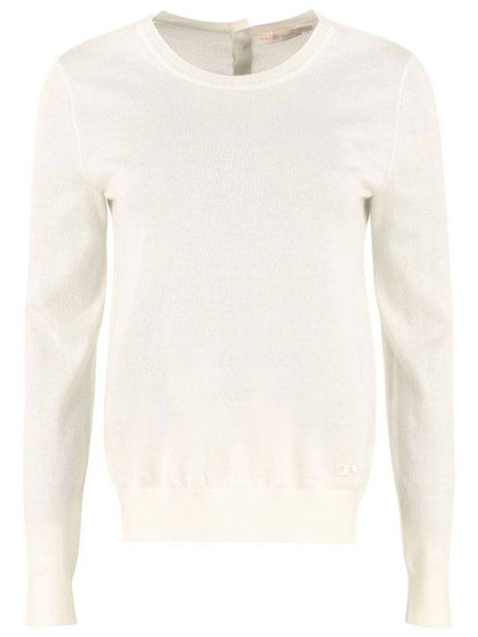 Iberia Pullover Knit Top White - TORY BURCH - BALAAN.