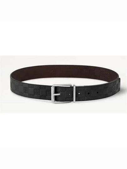 Damier Print Reversible 40mm Belt Black - LOUIS VUITTON - BALAAN 2