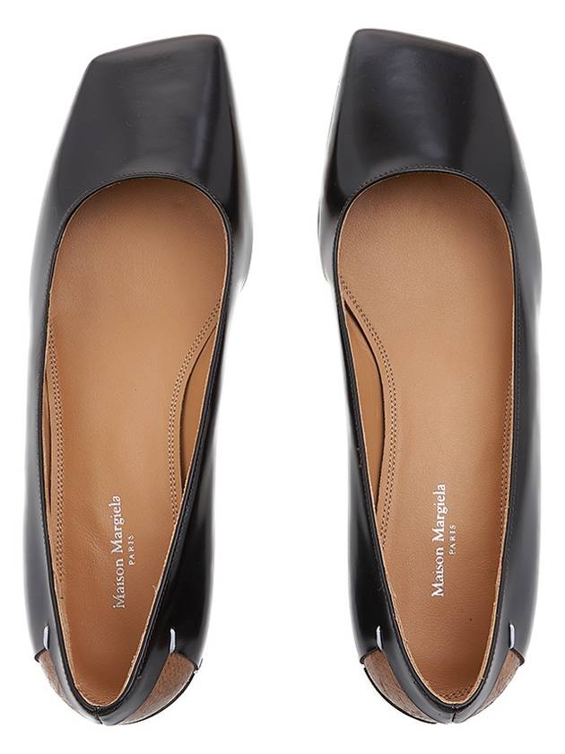 Women's Square Toe Stitch Ballerina Black - MAISON MARGIELA - BALAAN 7