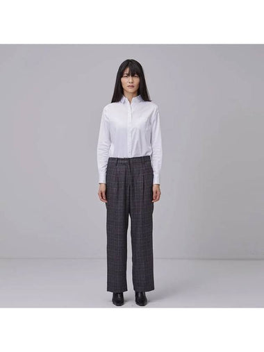 RS9seoul high density wool 100 MX pants one tuck wide long - RS9SEOUL - BALAAN 1