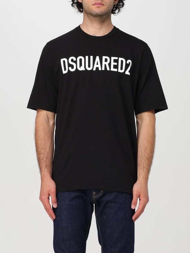 T-shirt di cotone Dsquared2 con logo - DSQUARED2 - BALAAN 1