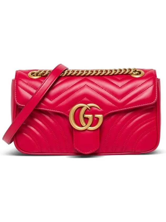 GG Marmont Matelasse Small Shoulder Bag Red - GUCCI - BALAAN 1