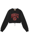 Jersey Embroidery Sweatshirt Black - GUCCI - BALAAN 2