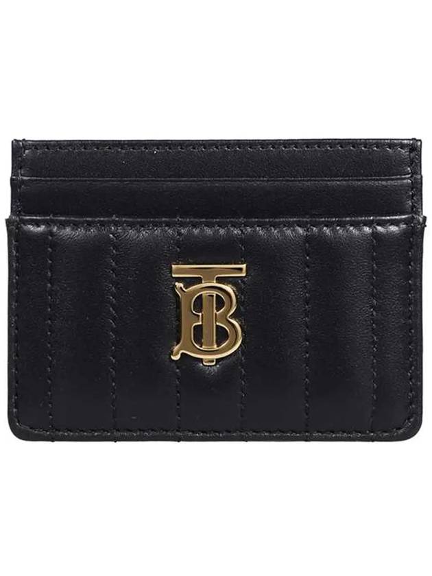 Quilted Leather Lola Card Case Black Light Gold - BURBERRY - BALAAN 2