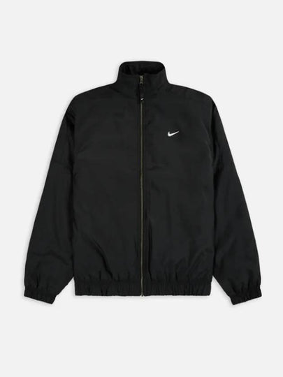 Sportswear NRG Solo Swoosh Satin Bomber Jacket Black Bleached Coral - NIKE - BALAAN 2